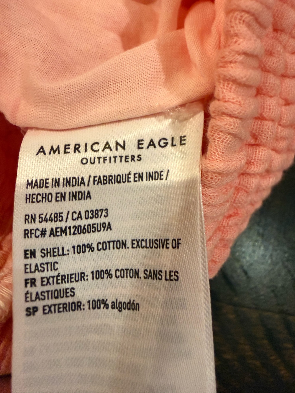 American Eagle High Waisted Smocked Cotton Gauze Maxi Skirt Pink Medium - Picture 9 of 10